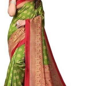 IMTRA FASHION Sari En Soie D'Art Traditionnel Des Femmes Indiennes Avec Chemisier Non Cousu