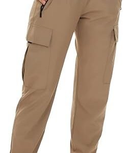 FANGJIN Femme Taille Haute Cargo Bande Élastique Séchage Rapide Pantalon