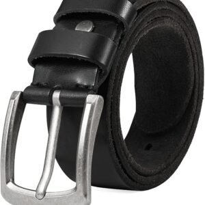 BELTER Ceinture Homme Cuir Jeans Décontracté Travail Cadeau Hommes Cow-Boy 110cm-160cm Grande Taille 3.8cm avec Coffret Cadeau
