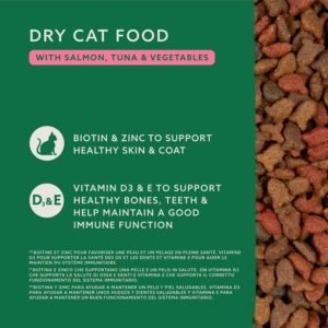 by Amazon - Croquettes complètes pour chats adultes au saumon, thon et légumes, 1 lot de 3kg