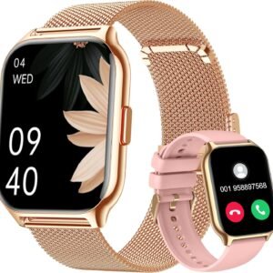 ZOSKVEE Montre Connectée Femme Homme avec Appel Bluetooth, 2,0" HD Smartwatch, 100+ Sportifs, Moniteur de Sommeil Cardiofréquencemètre Tension Artérielle SpO2, Montre Podometre pour Android iOS